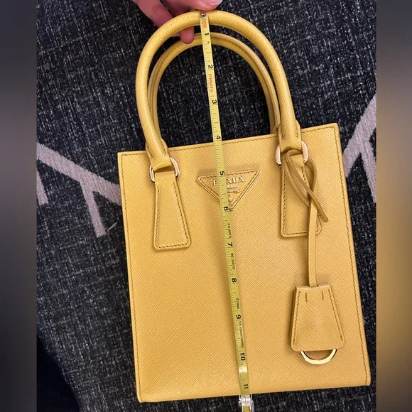 NWT Prada Saffiano Sunny Yellow Mini Tote - Picture 12 of 12